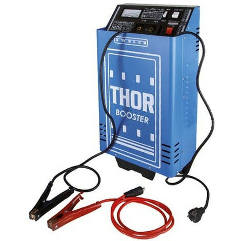 Chargeur booster 230V 5500W – Courant jusqu'à 63A – Câble 1m60 – Pinces 18cm pour gros véhicules – Awelco