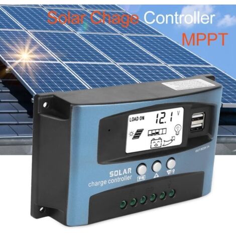 Chargeur de batterie 100A MPPT Panneau solaire Régulateur de charge Contrôleur 12V - 24V Auto Tracking Mise au ABI03