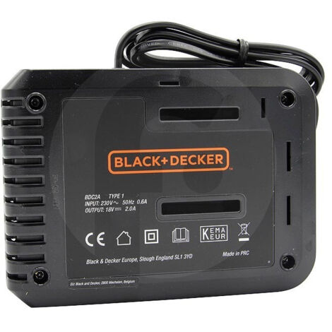 Chargeur de batterie 18V-230V pour tondeuse et taille-haies Black&Decker -
            90642266