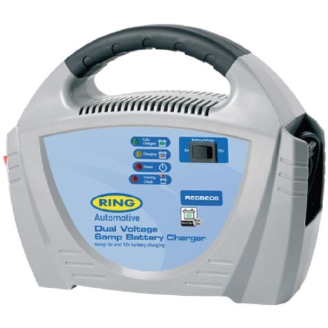 CHARGEUR DE BATTERIE 6A 6/12V (JUSQU'A 1 600CM³) RING