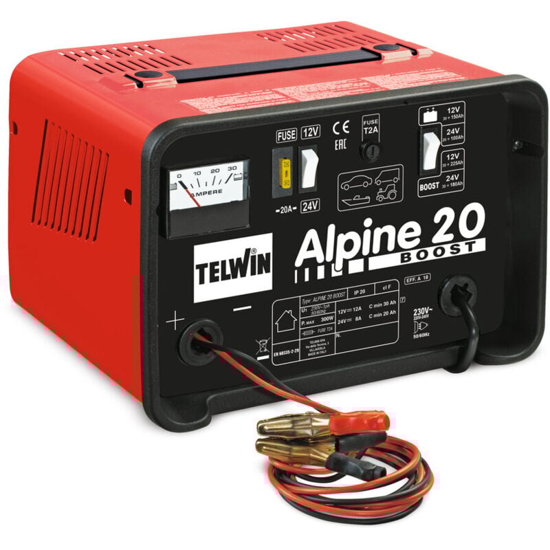 Chargeur de batterie de voiture Telwin 807546 Alpine 20 wet 12/24 v 300 w