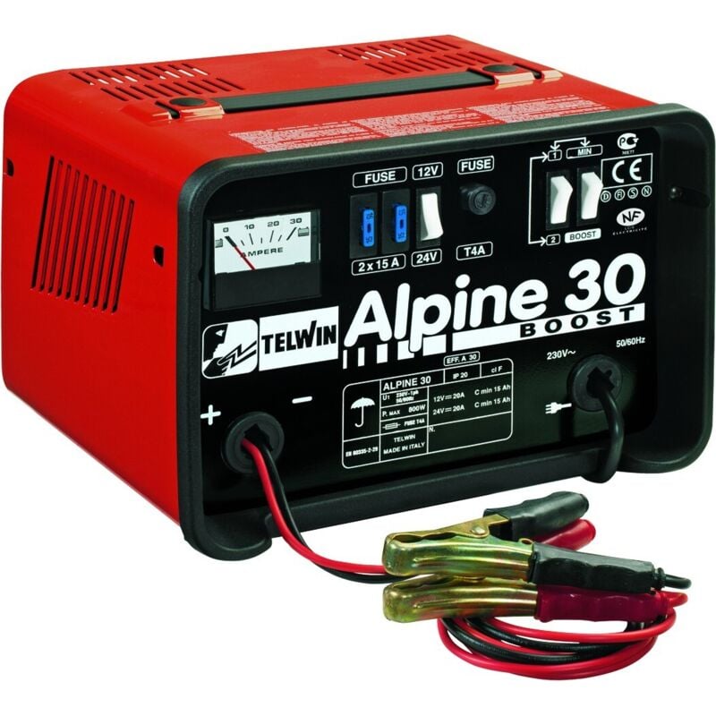 Telwin - 807547 Chargeur de voiture Alpine 30 wet 12/24 v 800 w
