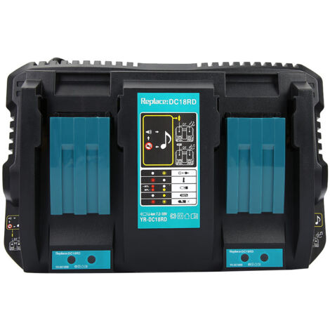 Chargeur de batterie au lithium 14,4-18 V DC18RD, compatible avec les batteries Li-ion MAKITA