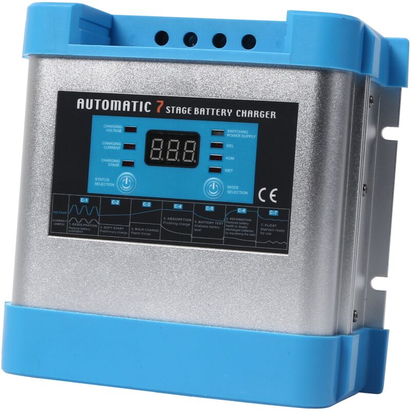 Rs Pro - Chargeur de batterie Au plomb, agm gel, Lithium Lithium-Ion EBC2410, recharge 2 piles , 24V, avec prise uk ( Prix pour 1 )