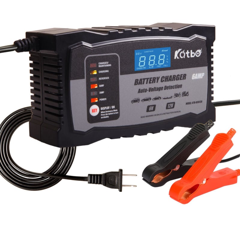 Chargeur de batterie automatique à détection automatique de tension, chargeur de batterie de voiture, chargeur flottant de batterie au plomb