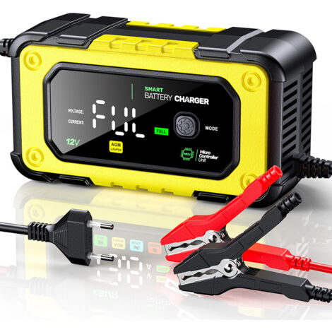 Chargeur de batterie automatique intelligent pour désulfatateur de batterie 12V 7A AGM GEL LiFePO4, batterie automatique intelligente