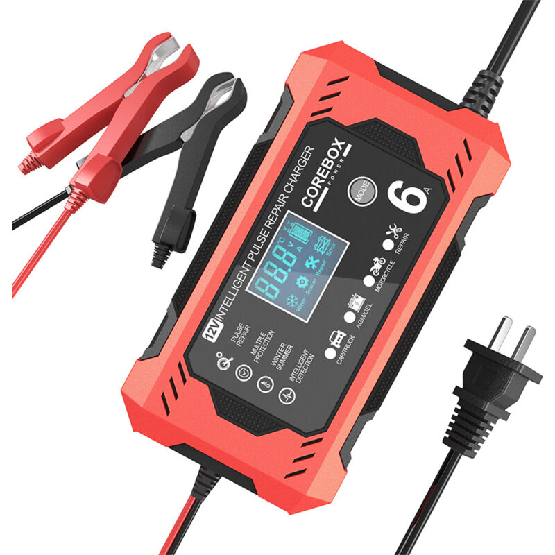 Chargeur de batterie automobile, chargeur intelligent entièrement automatique, adapté aux automobiles.