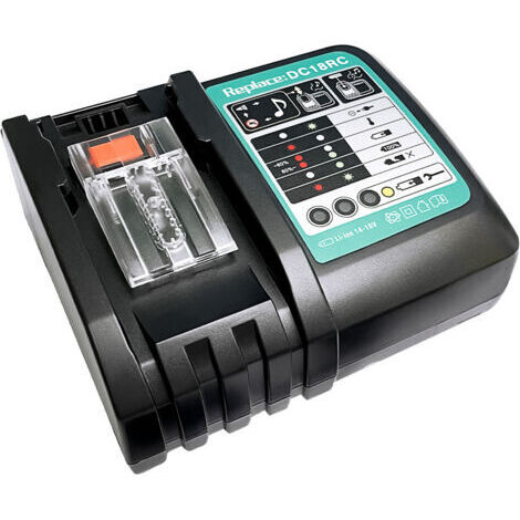 Chargeur de batterie de rechange 14,4 V-18 V 5,0 Ah pour taille-haie Makita DUR181Z Prise UE DC18RC 3 A (avec USB)