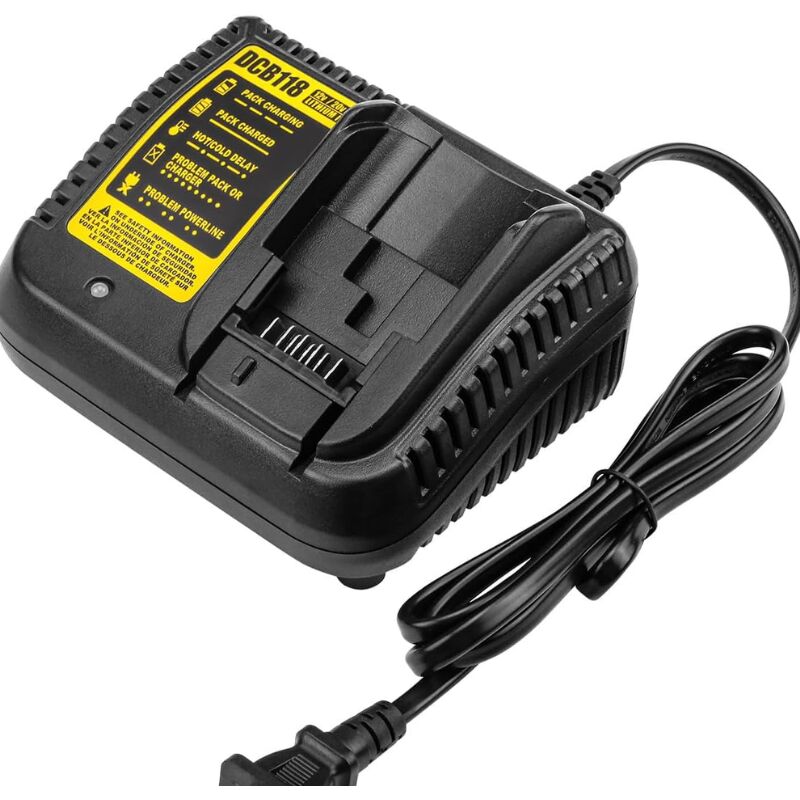 KZQ - Chargeur de batterie de rechange Aokicase DCB112 pour Dewalt DCB101 DCB105 DCB115 DCB107,DCB206 DCB204 DCB230 DCB240 DCB120 DCB126 DCB612