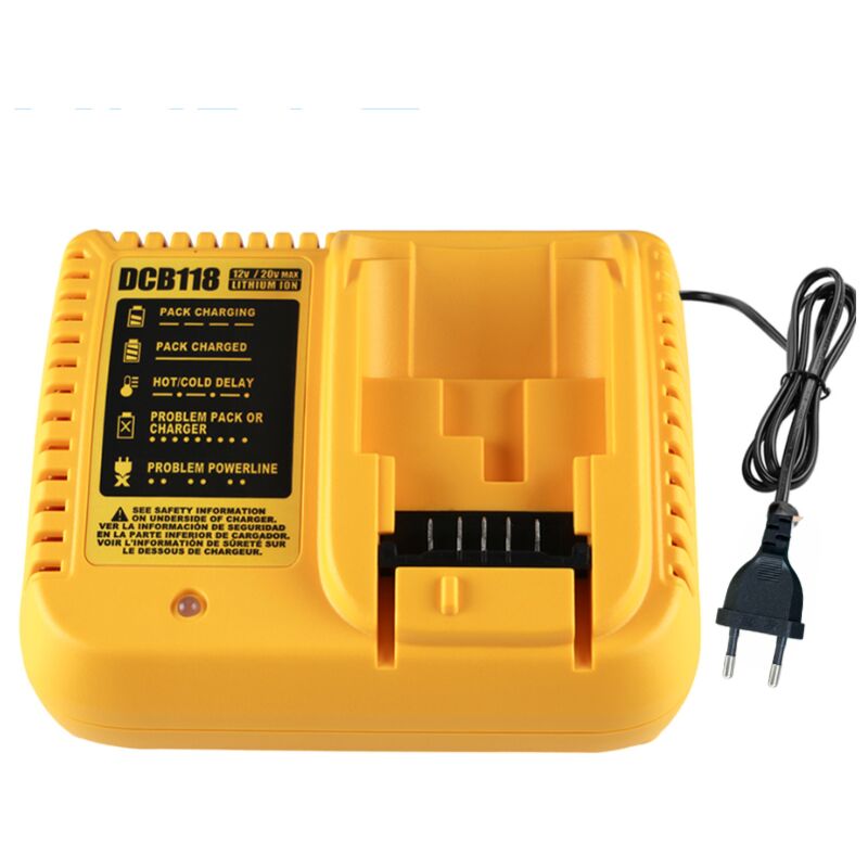 KZQ - Chargeur de batterie de rechange Aokicase DCB112 pour Dewalt DCB101 DCB105 DCB115 DCB107,DCB206 DCB204 DCB230 DCB240 DCB120 DCB126 DCB612