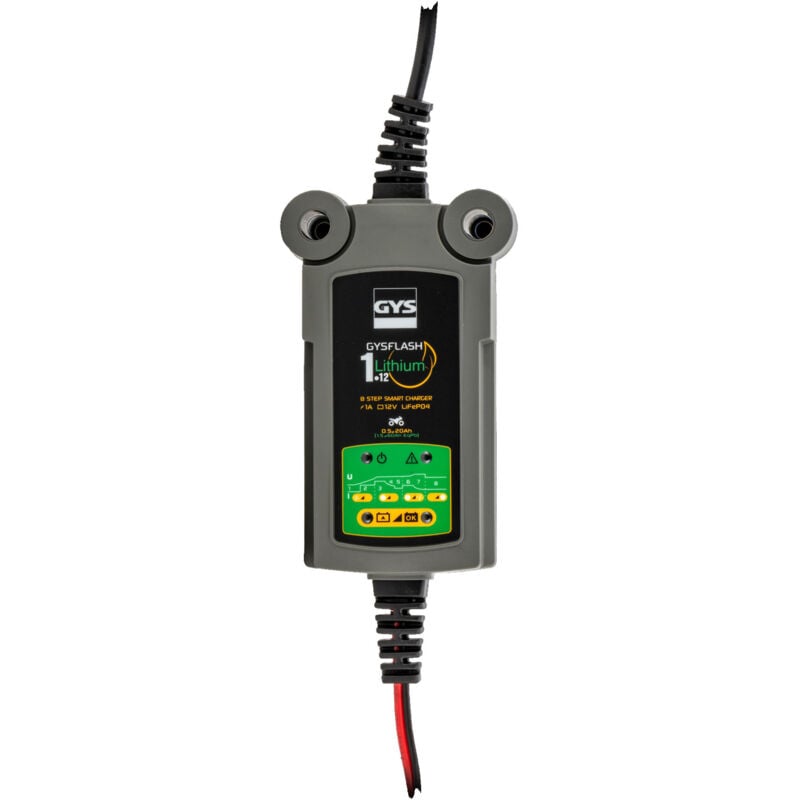Chargeur de batterie GYS flash Lithium 1.12 pour batterie 12V de 0.5 à 20ah 029675