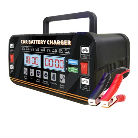 Chargeur de Batterie Intelligent 12V/24V Automatique - Réparation par Impulsion à 5 Étapes et Écran Numérique - Pour Auto, Moto, Camion (Plomb-Acide/AGM/GEL/EFB)