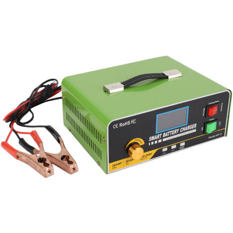 Chargeur de batterie intelligent 800W, sécurité de surcharge, mainteneur automatique pour moto, bateau, automobile, prise ue