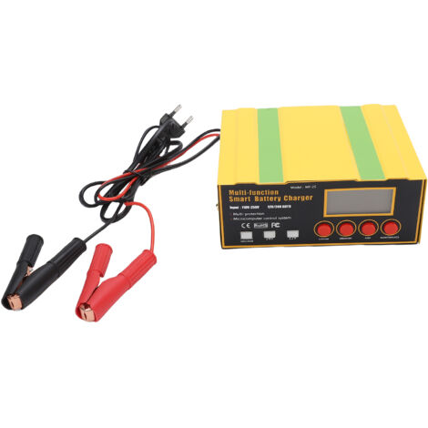 Chargeur de batterie intelligent, haute et faible puissance, entretien automatique, désulfurateur pour voiture, moto, tondeuse, GEL SLA WET, prise ue