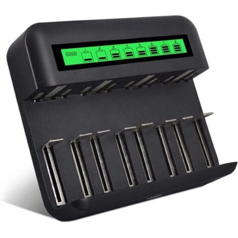 Chargeur de Batterie LCD USB pour Piles AAA AAA C D Ni-MH Ni-CD Rechargeables