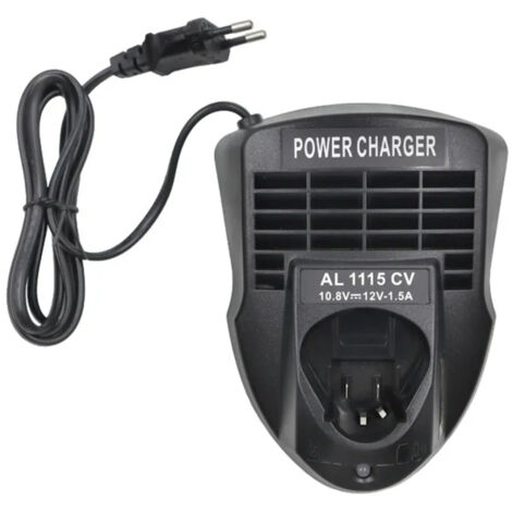 Chargeur de batterie Li-ion AL1115CV 10,8 V/12 V 1,5 A pour perceuses/visseuses Bosch (batteries Li-ion BC430, BC330, 2 607 336 996, BAT411, BAT412A)
