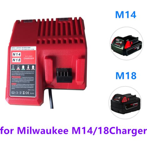 Chargeur de batterie Li-ion pour Milwaukee M18, 14.4V 18V, 48-11-1815, 48-11-1820, 48-11-1840, 48-11-1850, 48-1828, livraison gratuite,CHINA,EU