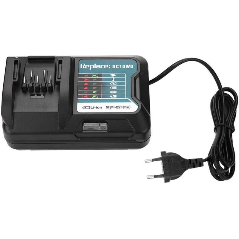 Chargeur de batterie lithium-ion 10,8 12,0 v, appareil de recharge de remplacement pour batteries compatible avec DC10WD BL1016 BL1021B BL1041B FD05