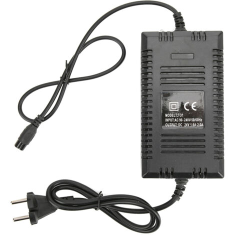 Chargeur de batterie lithium portable 24V pour vélo électrique, prise EU 90V-240V