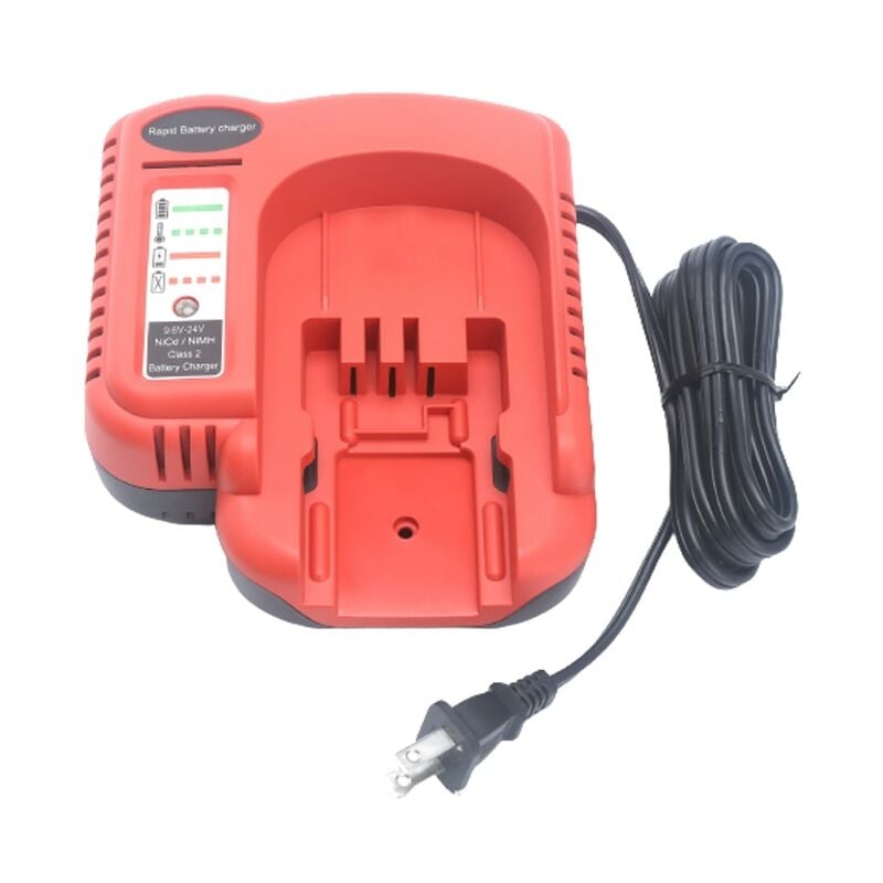 Jusch - Chargeur de batterie rapide, compatible avec Black Decker, 9,6 V/24 v, protection contre la température, protection des circuits, matériau
