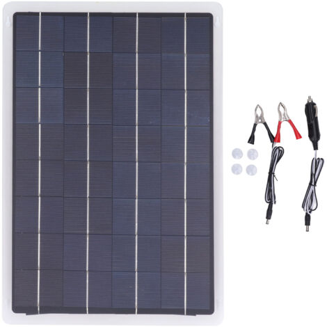 Chargeur de batterie solaire 12V, contrôleur de charge MPPT intégré, entretien de panneau étanche IP67, 20W