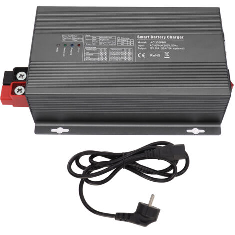 Chargeur de batterie solaire 4 phases, compensation automatique, silencieux, intelligent, prise EU 220V