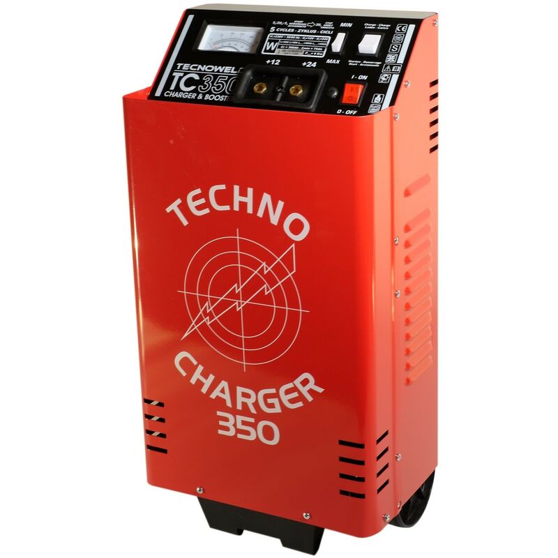 Tecnoweld - Chargeur démarreur de Batterie 12-24V Charge 60A poids lourds 600 Ah TEC350