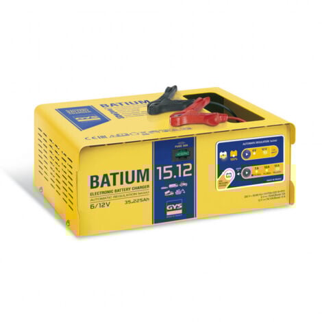 GYS Chargeur de batterie BATIUM 15-12 6/12 V efficace : 11/arithmétique : 7-10-15 A