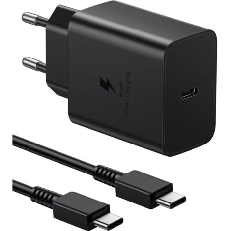 Chargeur de charge rapide, chargeur USB C 45 W et câble VNOOK de 2 m, prise de type C compatible avec Samsung Galaxy S23/S24/S22/S21 Ultra/S20/S20+/Note 20/10/9/8/A73/A53/A52