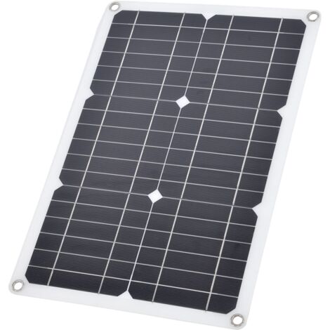 Chargeur de Panneau Solaire, Carte de Charge à énergie Solaire à Double Port USB pour Lampadaires, Banque D'énergie Solaire pour Randonnée en Plein Air Camping D'urgence, avec Contrôleur 10A