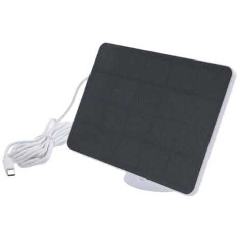 Chargeur de Panneau Solaire ÉTanche 4W pour CaméRa SéCurité à , XU,Domicile Alimenté par Cellules Solaires avec Câble Charge, Blanc - KZQ