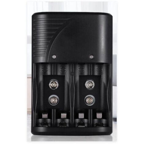 Chargeur de piles rechargeables 6802 universel direct AA AAA 9V avec détection automatique et protection multiple