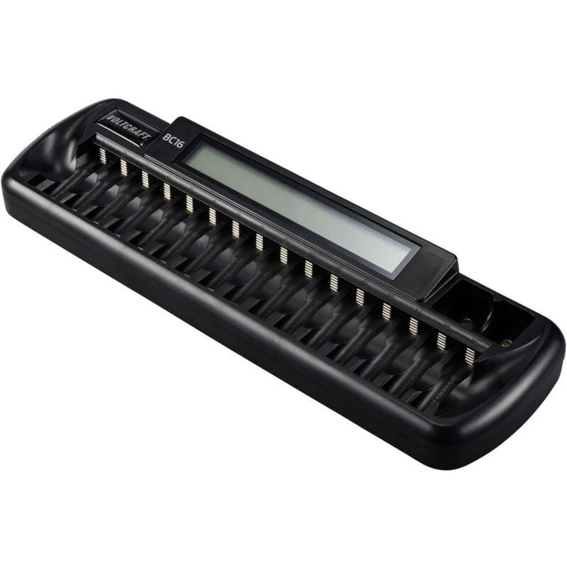 Chargeur de piles rondes VOLTCRAFT BC16 NiMH, Li-ion LR6 (AA), LR03 (AAA), 6LR61 (9 V)