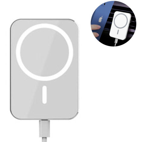 Chargeur de voiture compatible iPhone 12, chargeur magnétique sans fil 15 W, compatible avec iPhone 12, 12 Pro, 12 Mini et 12 Pro Max, support de charge Qi, support pour grille d'aération