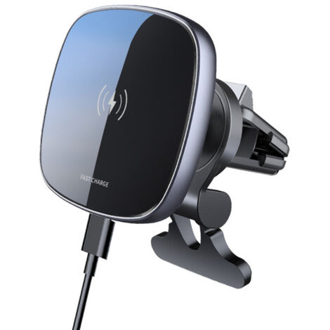 Chargeur de voiture magnétique sans fil, charge rapide, compatible avec les chargeurs de voiture MagSafe, fixation sur grille d'aération, compatible avec les iPhone 13/12 sans coque et les coques magn