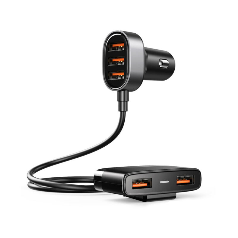 Chargeur de voiture multiport 24 V Max 5, adaptateur de chargeur de voiture, ports USB A et Type-C, détection de tension, allume-cigare multiple USB