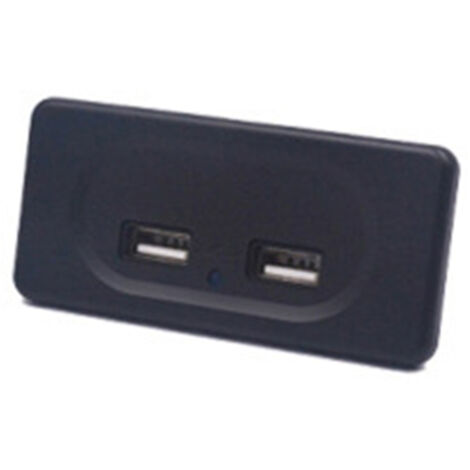 Chargeur de voiture portable avec adaptateur USB pour charge rapide, deux ports pour camping-cars et bus. - AquaForge