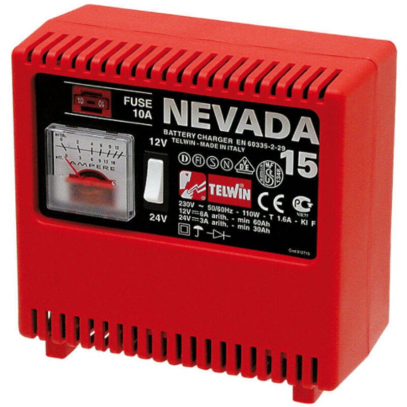 Chargeur de voiture portable telwin nevada 15 voltage 12-24v chargeur de batterie - Salon