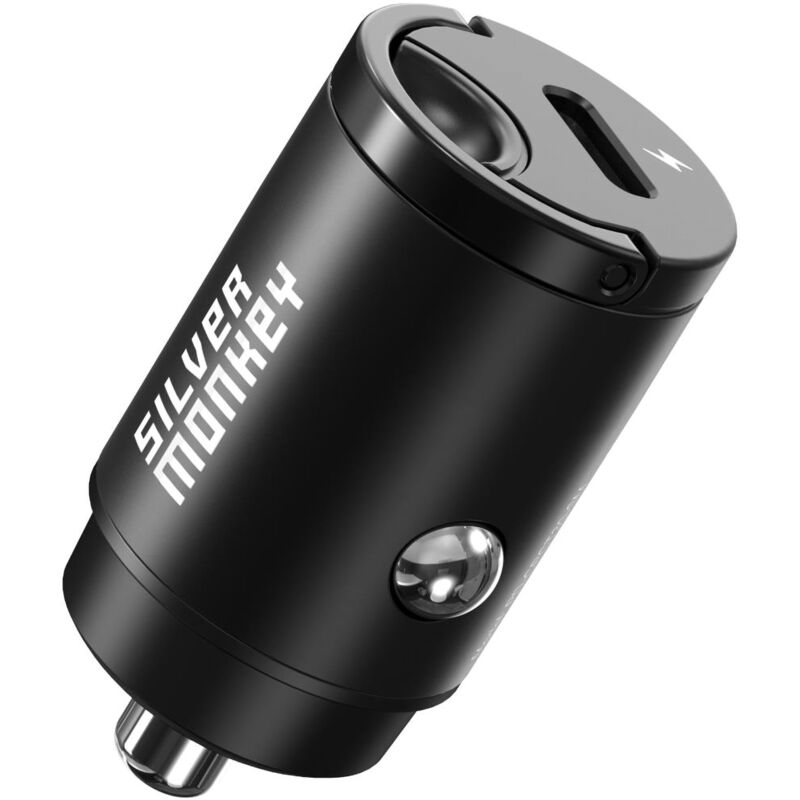 Chargeur de voiture pour prise allume-cigare 30W 1x USB-C PD, noir