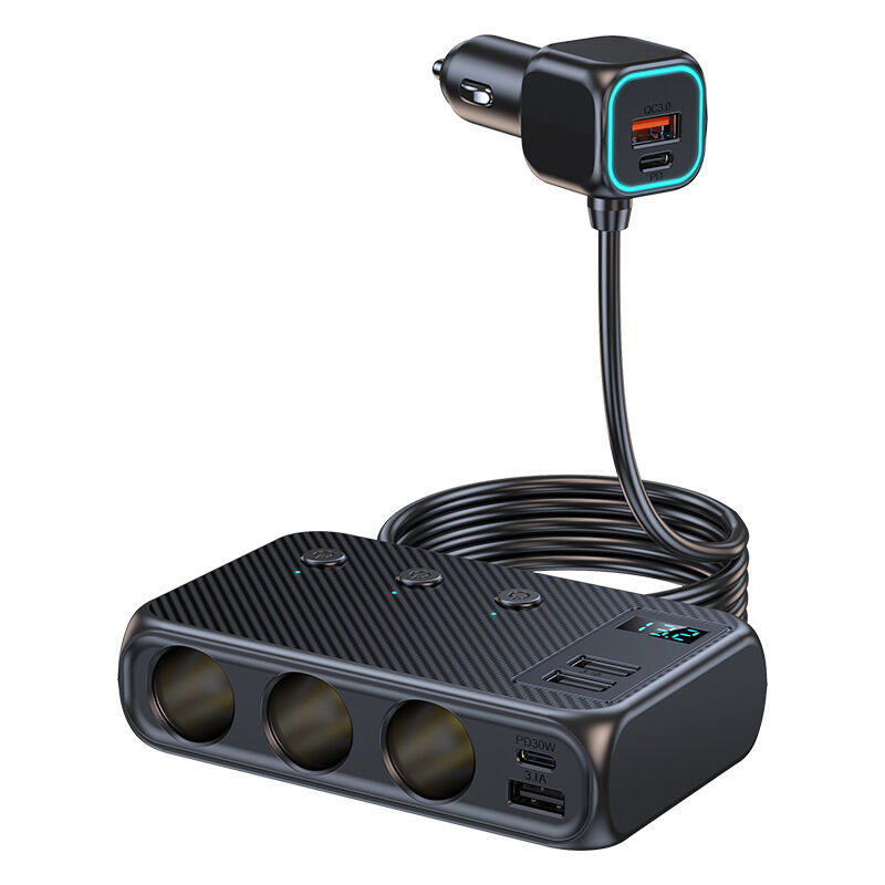 Chargeur de voiture rapide multifonction électrique 171W pour allume-cigarette