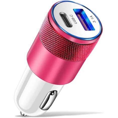 Chargeur de voiture USB PD 66 W avec charge rapide 3.0 et USB-C pour iPhone 15, 14 Pro Max, Samsung S22, S21 et Xiaomi. - AquaForge