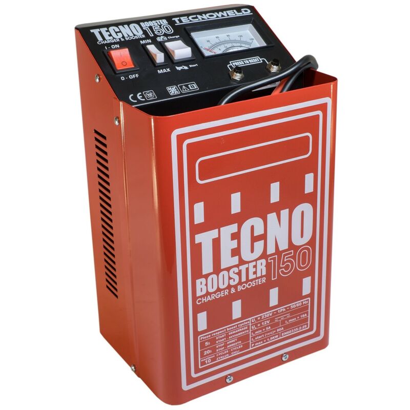 Chargeur démarreur 1900W Batterie 25/ 250A -10/270Ah Portable tecnobooster Tecnoweld