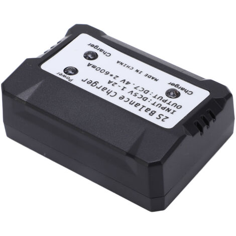 Chargeur d'équilibre 2S pour batterie LiPo 7.4V, adapté aux modèles RC Wltoys, voitures, bateaux et avions, couleur noire