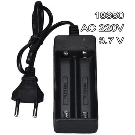 Chargeur Double Batterie Rechargeable 18650 Ac 220v 3.7 V Batterie Li-ion