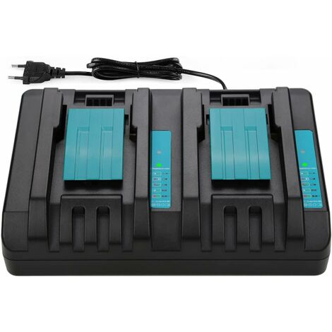 Chargeur double port 14,4 V  18 V 4 A pour chargeur rapide Makita DC18RD Makita 18 V Li-ion BL1850 BL1850B BL1840 BL1840B BL1830 BL1415 BL1430 BL1440