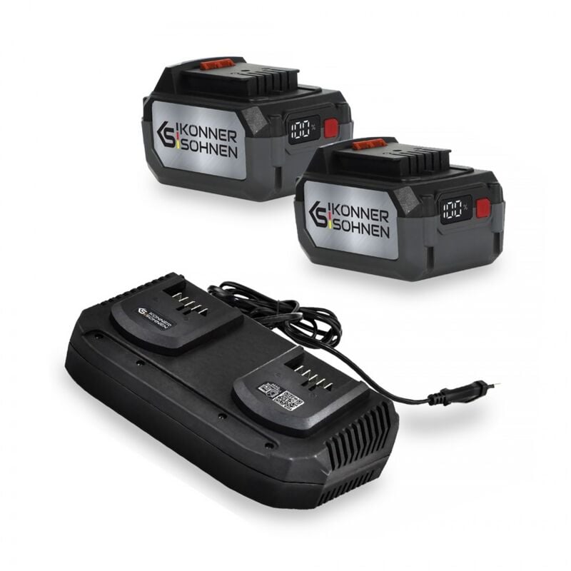 Könner&söhnen - Chargeur double rapide de batteries rechargeables 20V ks C35A-2 + ks 20V4-1 (2 pcs)