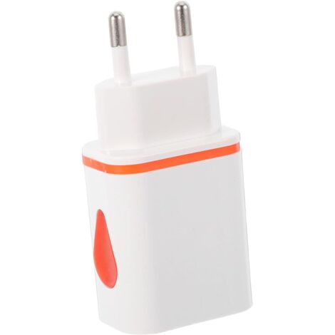Chargeur Double USB avec LED Intégrée Adaptateur De Voyage Compact Compatible Smartphones Veilleuse Douce pour Chambre Couloir Et Usage Intérieur
