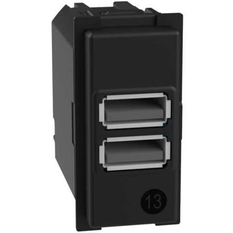 Chargeur double USB type A BTicino Living Now K4285C2