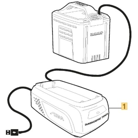 Chargeur Et Batterie De Diagnostic Pour Tondeuses électriques, Origine Stiga. 118810754/0, 1188107540
