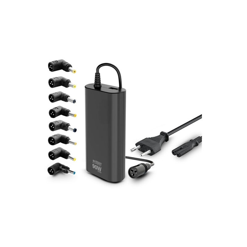 Chargeur et câble d alimentation pc Urban Factory chargeur universel pc 90W noir